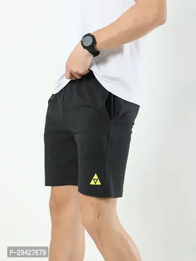 Mens Cotton Blend Regular Fit Logo Printed Outdoor Shorts