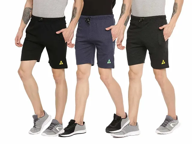 ARDEUR Mens Pack Of 3 Blend Regular Fit Logo Outdoor Shorts