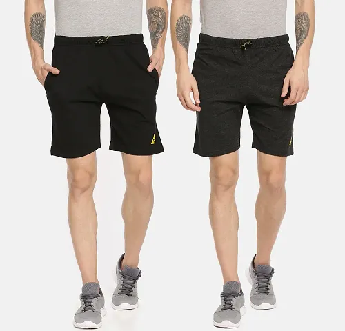 Mens Blend Regular Fit Logo Outdoor Shorts Pack of 2