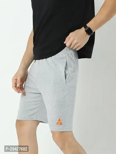 Mens Cotton Blend Regular Fit Logo Printed Outdoor Shorts