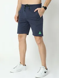 Mens Cotton Blend Regular Fit Logo Printed Outdoor Shorts-thumb1