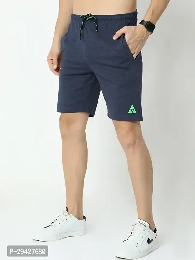 Mens Cotton Blend Regular Fit Logo Printed Outdoor Shorts-thumb2