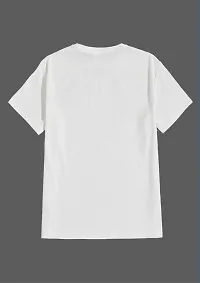 CODEZ Boys White Cotton Blend Round Neck Half Sleeves Tshirts-thumb1