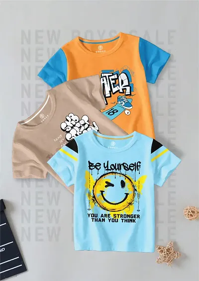 Trending Cotton Blend Printed T-Shirt for Boys