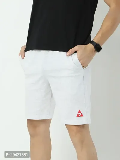 Mens Cotton Blend Regular Fit Logo Printed Outdoor Shorts