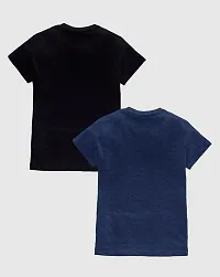 Stylish Multicoloured Cotton Blend Printed Tees For Boys-thumb1