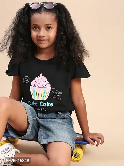 CODEZ Stylish Black Cotton Blend Printed Other For Girls