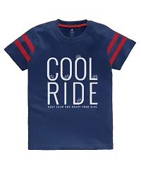 Stylish Multicoloured Cotton Blend Printed Tees For Boys-thumb3