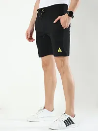 Mens Cotton Blend Regular Fit Logo Printed Outdoor Shorts-thumb4