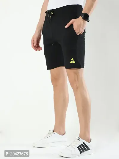 Mens Cotton Blend Regular Fit Logo Printed Outdoor Shorts-thumb5