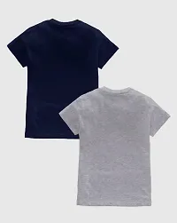 Stylish Multicolored Cotton Blend Printed Tees For Boys, Pack of 2-thumb1