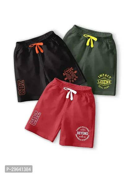 CODEZ Pack of 3 Boys Printed Outdoor Shorts