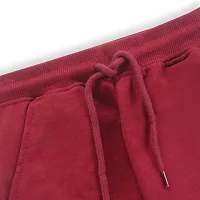 CODEZ Boys Maroon Midrise Cotton Blend Solid  Cargo Joggers-thumb2