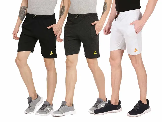 ARDEUR Mens Pack Of 3 Blend Regular Fit Logo Outdoor Shorts