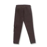 CODEZ Boys Brown Midrise Cotton Blend Solid Cargo Joggers-thumb1