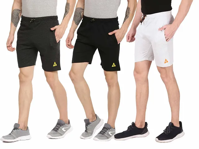 ARDEUR Mens Pack Of 3 Blend Regular Fit Logo Outdoor Shorts