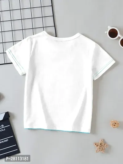 Stylish Multicoloured Cotton Blend Self Pattern Tees For Boys-thumb3