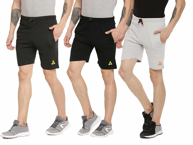 ARDEUR Mens Pack Of 3 Blend Regular Fit Logo Outdoor Shorts