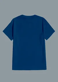 CODEZ Boys Blue Cotton Blend Round Neck Half Sleeves Tshirts-thumb1