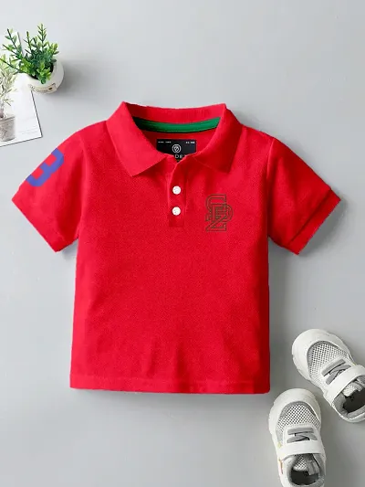 Stylish Trendy Cotton Blend Polo T-Shirts for Boys