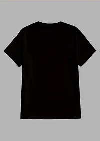 CODEZ Boys Black Cotton Blend Round Neck Half Sleeves Tshirts-thumb1