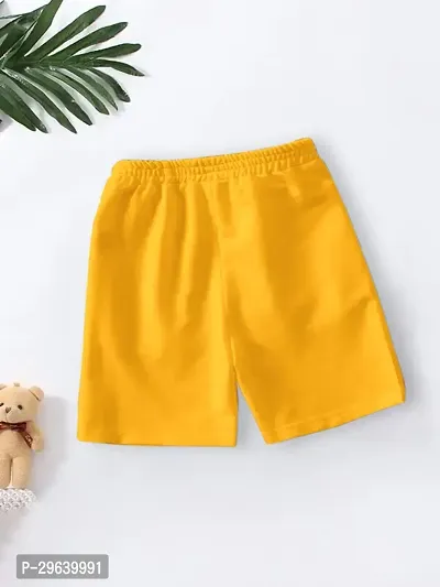 CODEZ Self design Yellow Cotton Blend Printed Shorts For Boys-thumb2