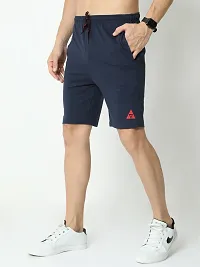 Mens Cotton Blend Regular Fit Logo Printed Outdoor Shorts-thumb1