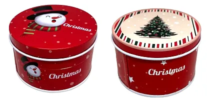 Elite Store Metal Gift Box- Decorative Christmas Gift Boxes for Nuts/Chocolates/Cake - SIZE - H-5.5 cm W-7.5 cm; Depth- RANDOM DESIGNS ON AVAILABILITY-thumb2