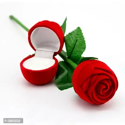 Shimmering Designer Alloy Adjustable Couple Rings Set with 2 Piece Red Rose Gift Box - 2 Pairs-thumb5