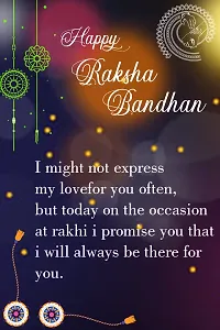 Rakhi Rudraksh "Radha Krishna" With Bhabhi Rakhi With Roli Chawal And Greeting Card-thumb2