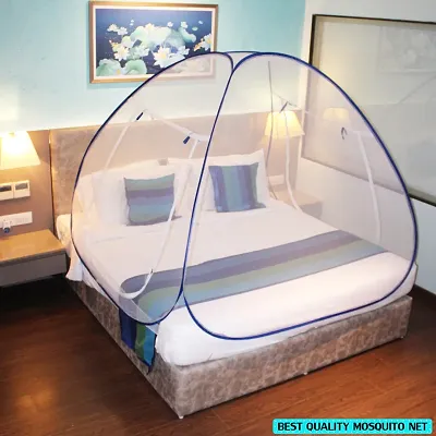 Blue Mosquito Net Foldable Double Bed Net King Size