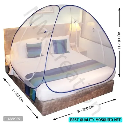Blue Mosquito Net Foldable Double Bed Net King Size Pack Of 3-thumb3
