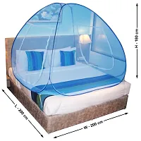 Mosquito Net Sky Blue And Blue Foldable Double Bed Net King Size-thumb2
