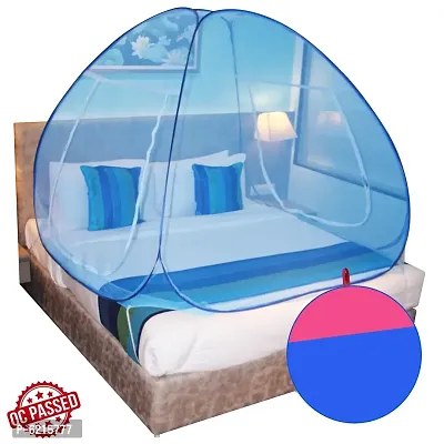 Mosquito Net Sky Blue And Blue Foldable Double Bed Net King Size-thumb2