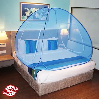 Mosquito Net Sky Blue And Blue Foldable Double Bed Net King Size