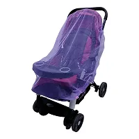Purple Polyester Stretchable Stroller Mosquito Net For Baby (Pack Of 3)-thumb1