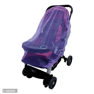 Purple Polyester Stretchable Stroller Mosquito Net For Baby (Pack Of 3)-thumb2