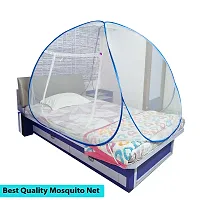Mosquito Net Polyester Foldable for Adult Single Bed White Color and Blue Patti-thumb4