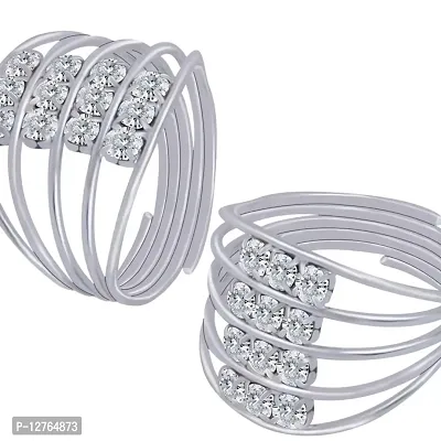Buy Adjustable Bichhiya Lovely Stylish Toe Ring Alloy Silver Plated Toe Ring 2 Pair Online In India At Discounted Prices