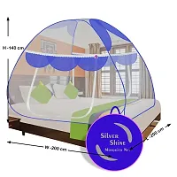 Amazing Polyester Blue Color Double Bed Foldable Design Mosquito Net Machardani-thumb4