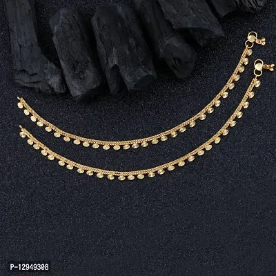 Latest Design Traditional Gold Plated  Anklet for Woman and Girls-thumb3