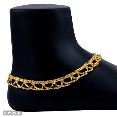 Traditional Gold Plated  Anklet for Girl and Women-thumb3