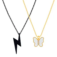 Butterfly and Black Color Necklace Pendant Chain For Women-thumb3