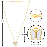 Butterfly Gold Plated Necklace Pendant Chain For Women-thumb2