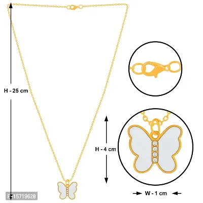 Butterfly Gold Plated Necklace Pendant Chain For Women-thumb3