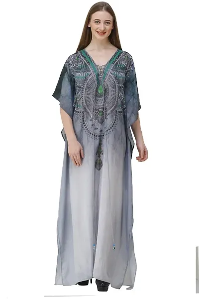 Trendy Attractive Georgette Maxi Length Kaftan Dress