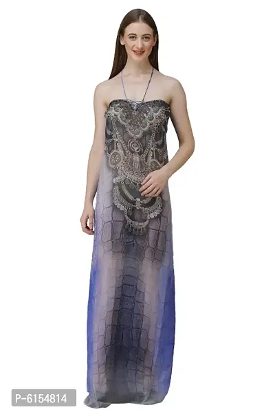 Trendy Attractive Georgette Maxi Length Kaftan Dress-thumb0