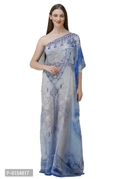 Trendy Attractive Georgette Maxi Length Kaftan Dress-thumb0