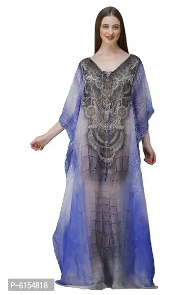 Trendy Attractive Georgette Maxi Length Kaftan Dress