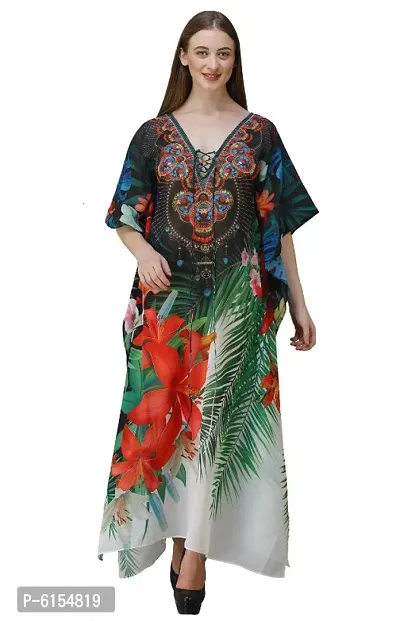 Trendy Attractive Georgette Maxi Length Kaftan Dress